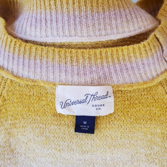 Universal Thread Retro Tan Yellow Ombre Short Sleeve Sweater - Medium - Picture 6 of 9